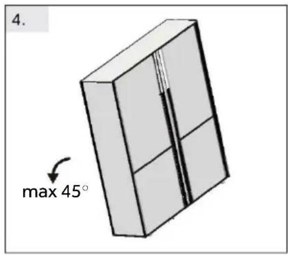 4. max 45°