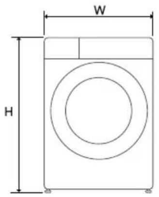 LG F20F12WST - Dimensions (mm) - 1