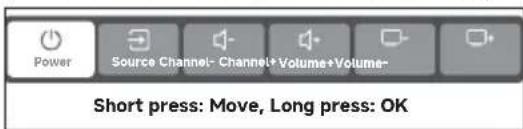 DREAME 55S100 - Pulsante di controllo del televisore (posizionato sotto questa icona) - 1