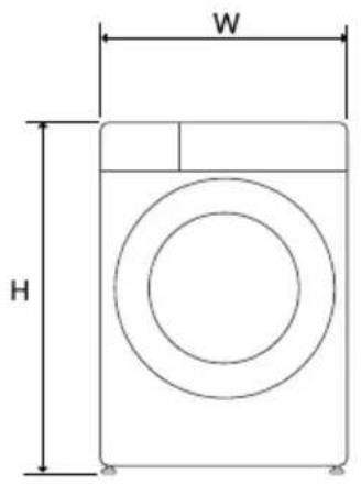 LG F964X71WSTA - Dimensions (mm) - 1