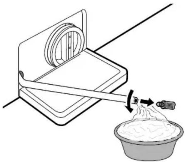 LG F964X71WSTA - Nettoyer le filtre de la pompe de vidange et exécuter une évacuation d'eau d'urgence - 2