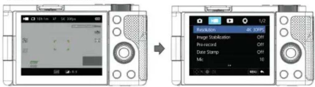 AGFAPHOTO Realishot C110 - • Video function menu - 1