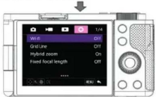 Wi-Fi Grid Line Hybrid zoom Fixed focal length 1/4 Off On Off