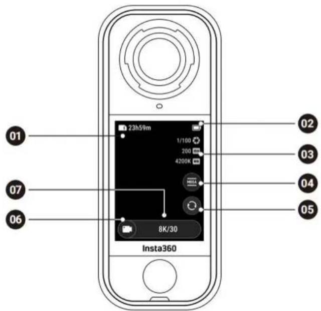 INSTA360 X4 Air - Interface de prise de vue - 1