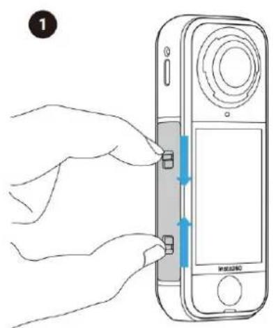 INSTA360 X4 Air - Insérer la carte MicroSD - 1
