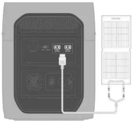 ECOFLOW DELTA 3 Max Plus - En la connectant à un panneau solaire - 1