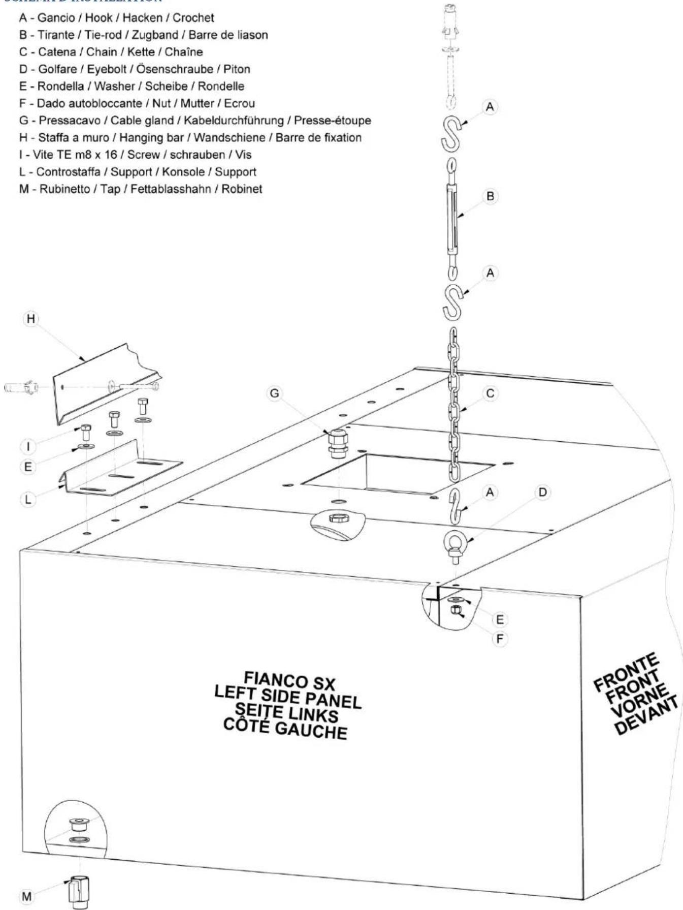 BARTSCHER 257170 - SCHEMA D'INSTALLATION - 1