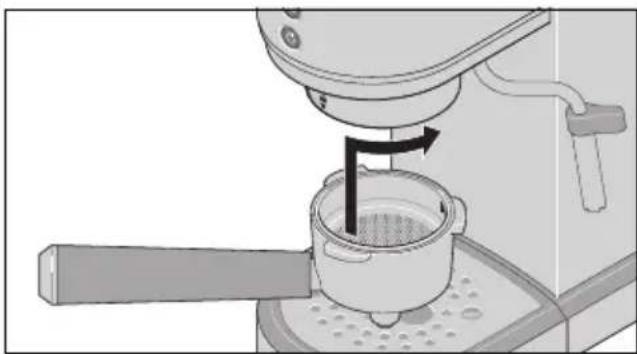 SILVERCREST SEMS 1350 A2 - Preheating the filter and brewing head (flushing) - 1