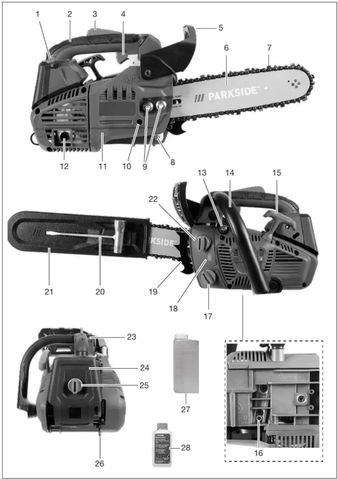 PARKSIDE PBBPS 25 B2 - Benzin-Baumpflegesäge - 1