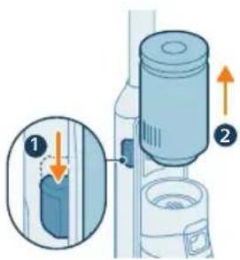 PHILIPS AquaTrio Series 7000 XW7264 - Odpojenie a pripojenie pohonu – zostava samotného vysávača - 3