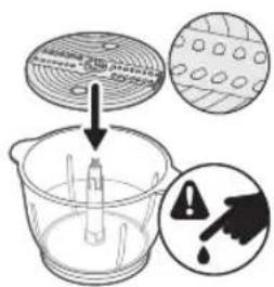 PHILIPS HR1507 - Utilizzo degli accessori per affettare/grattugiare/sminuzzare - 2