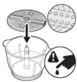 PHILIPS HR1507 - Pjaustymo, smulkinimo, granuliavimo jdėklų naudojimas - 1