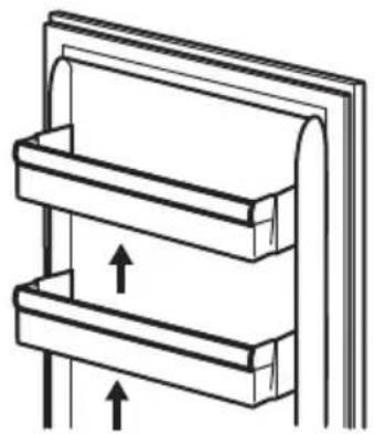 ELECTROLUX LNN3CE18S - Positionieren der Türablagen - 1