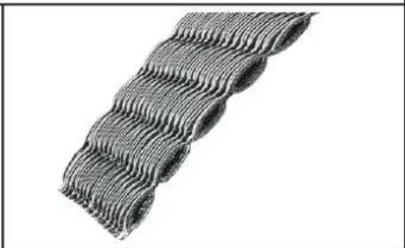 Close-up of a wavy, layered material structure with no visible text or symbols