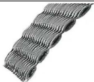 Close-up of a wavy, layered material structure with no visible text or symbols