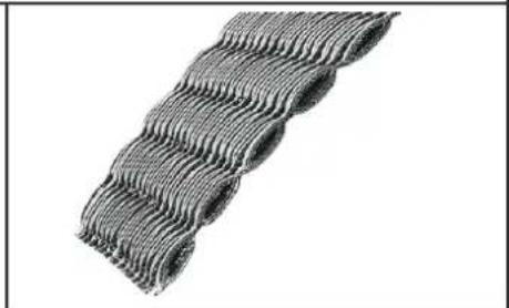 Close-up of a wavy, layered material structure with no visible text or symbols