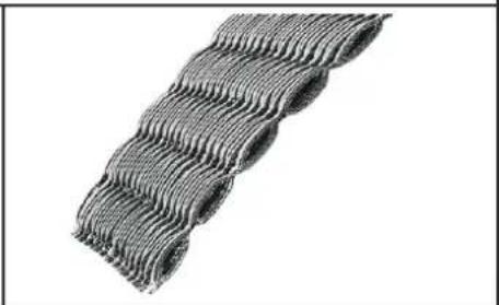Close-up of a wavy, layered material structure with no visible text or symbols