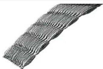Close-up of a textured, wavy surface with repeating patterns (no text or symbols)