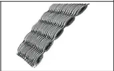 Close-up of a wavy, layered material structure with no visible text or symbols