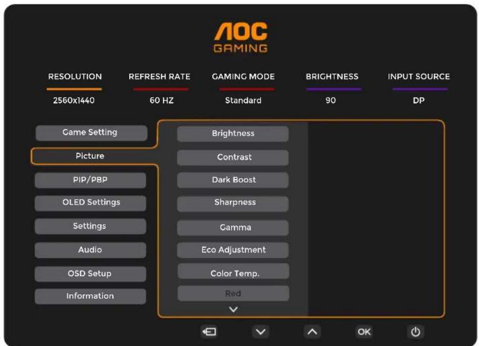 AOC Q27G40SDE - OSD 设定 - 3