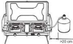 Outwell Merapi Pro Duo - CONNECTING YOUR APPLIANCE TO A GAS CARTRIDGE - 1