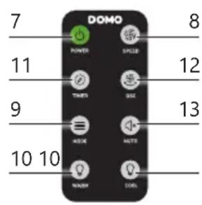 7 11 9 10 10 DOMO POWER SPICE TIMES GUI MODE AUTO NASH COOL 8 12 13