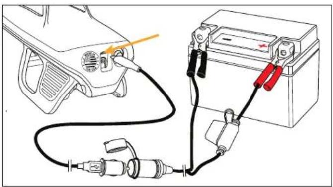 GARRETT Axiom Lite - Chargement à partir des bornes de la batterie 12 v (en option) - 1