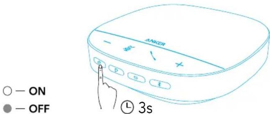 Anker PowerConf S500 - Włączanie i wyłączanie - 1