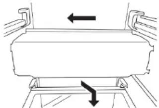 Crosley CRSW2535SB - Freezer Compartment - Lower Light Light Shield Removal: - 1
