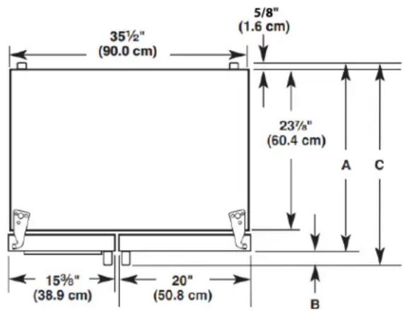 Crosley CRSW2535SB - Product Dimensions - Top View - 1