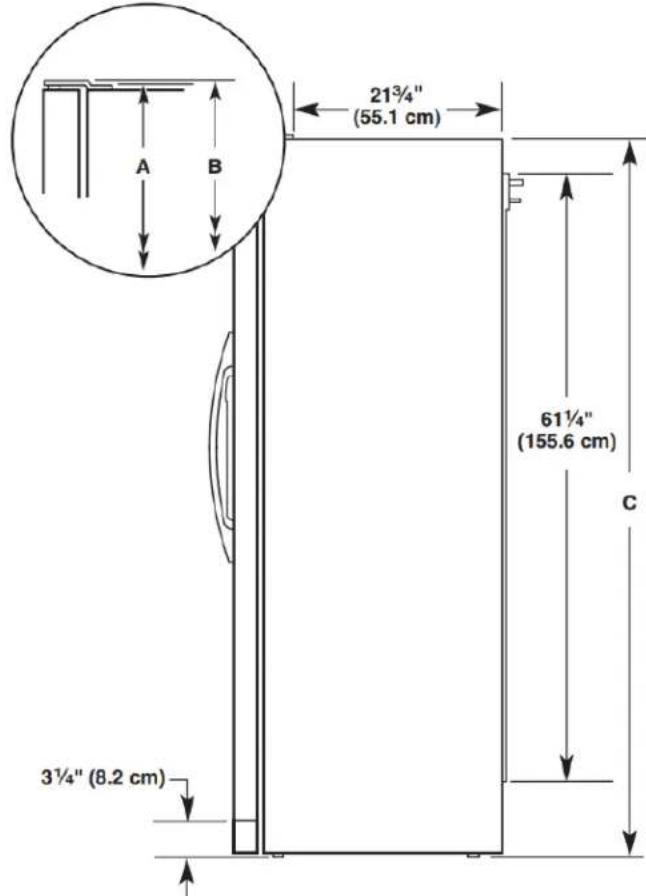 Crosley CRSW2535SB - Product Dimensions - Side View - 1