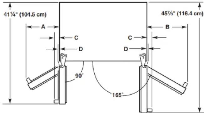 Crosley CRSW2135SB - Door Swing Dimensions - 1