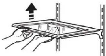 Crosley CRFHW255SZ - To remove and replace a shelf/shelf frame: - 1