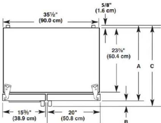 Crosley CRSW2135SW - Product Dimensions - Top View - 2