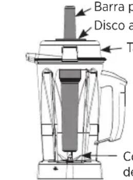 Vitamix VX1 - Cómo verificar que se pueda utilizar una barra presionadora con su jarra - 1
