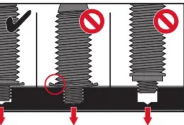 Diagram illustrating three types of mechanical springs with red prohibition signs indicating disassembly or reassembly.