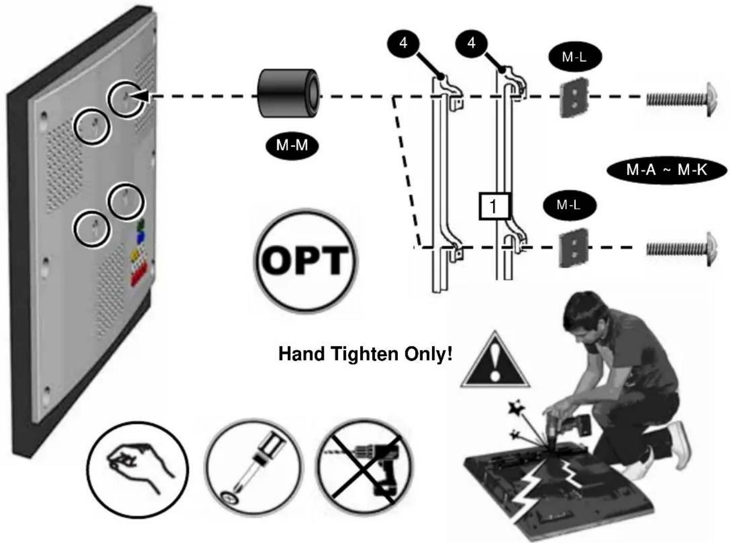 OmniMount POWER 55 - NON-VESA / LARGER MONITOR INSTALLATION - 3