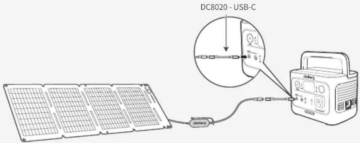 Jackery SolarSaga 40 Air - • DC8020 TO USB-C ADAPTER CABLE - 1