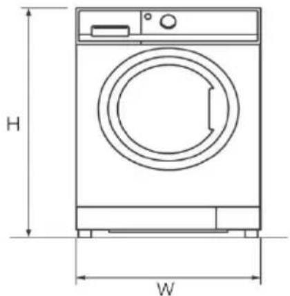 CANDY BR 414BL9-S - Dimensioni del prodotto - 1