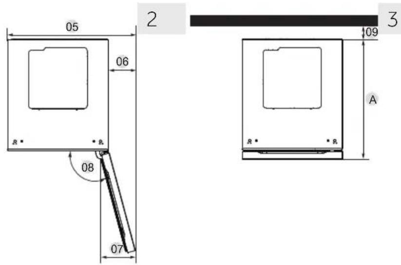 HAIER HWS127GGH1 - Space requirements - 2