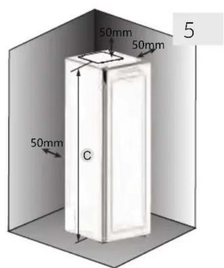 HAIER HWS127GGH1 - Space requirements - 3