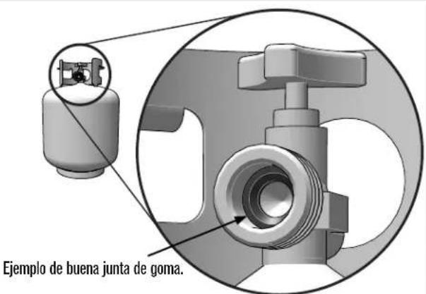 Char-Broil Performance 463259124 - INSPECCION DEL SELLO DE GOMA DEL CILINDRO DE GAS L - 1