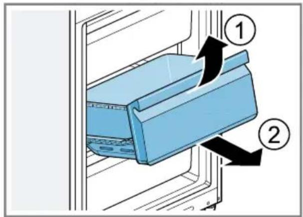 BOSCH KGN39NLEM8 - Removing the frozen food container - 1