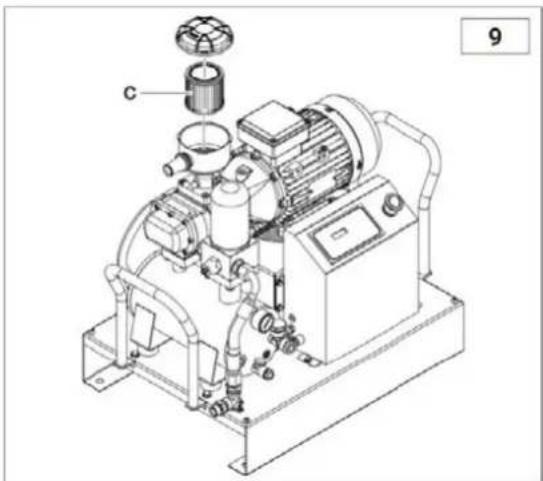 Airpress APS 3 Combi Compact - BYTTE AV OLJEUTSKILLERFILTER - 1