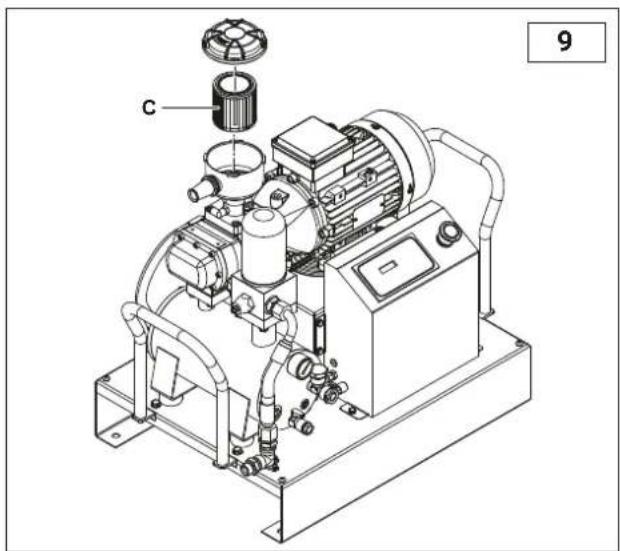 Airpress APS 3 Combi Compact - WYMIANA FILTRA OLEJU SEPARATORA OLEJU - 2