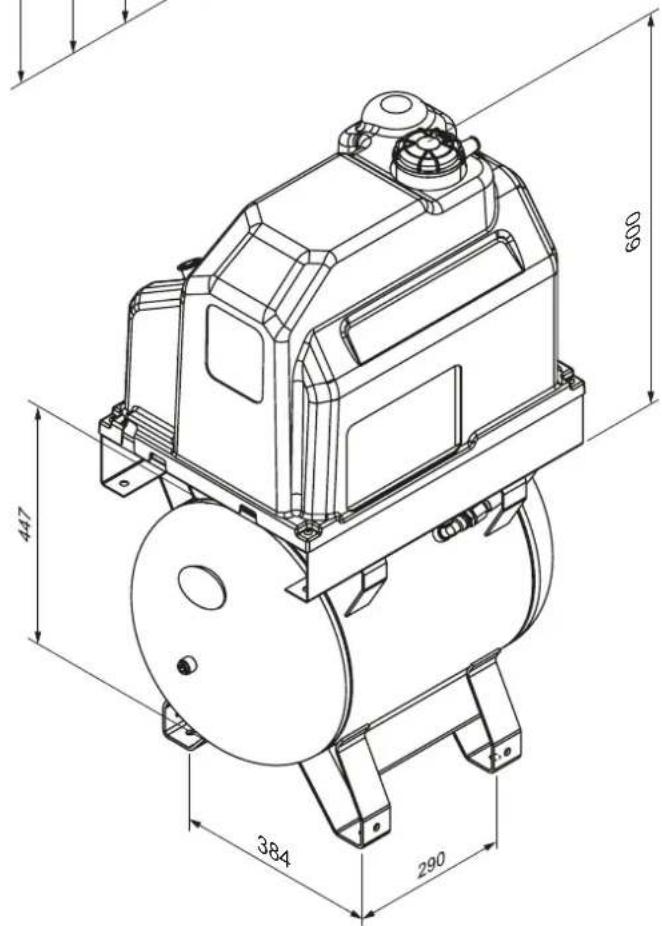 Airpress APS 3 Combi Compact - OVERALL DIMENSIONS (IN MM) - 4