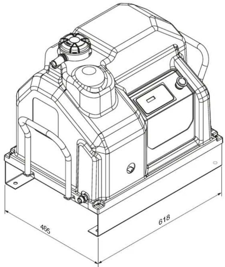 Airpress APS 3 Combi Compact - OVERALL DIMENSIONS (IN MM) - 1