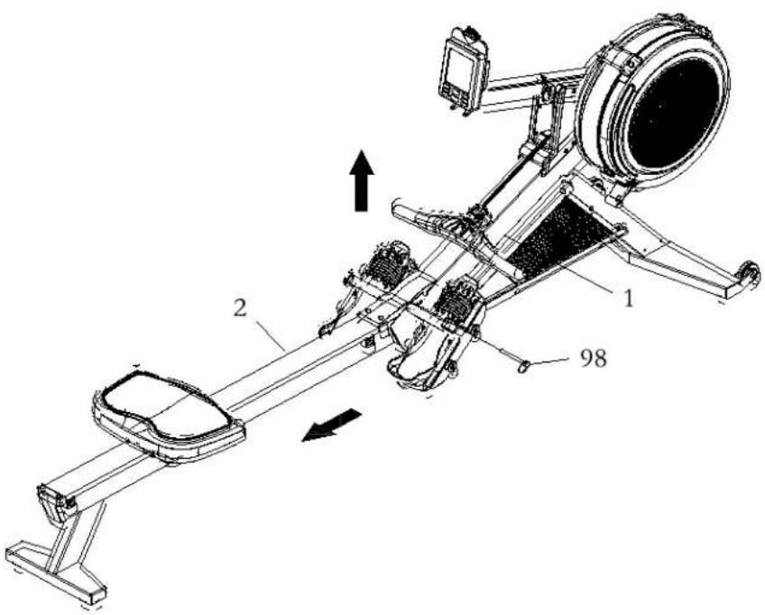 Sole Fitness SR300 - Rangement de la machine à RAMER - 1
