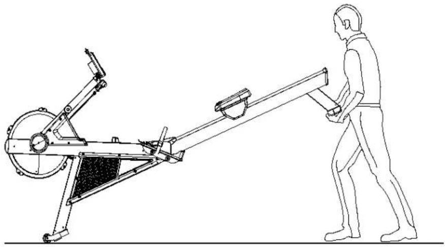 Sole Fitness SR300 - Déplacement de la machine à RAMER - 1
