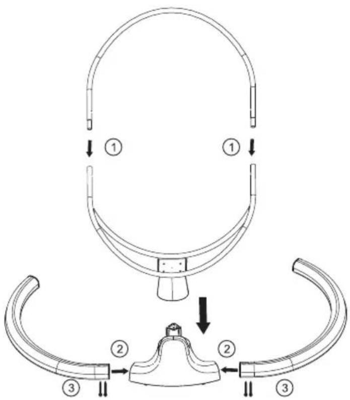 Luvion Baby Swing - Assembly instructions: - 1
